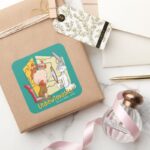 Unbewievable Barber BUGS BUNNY™ Elmer Fudd Square Sticker