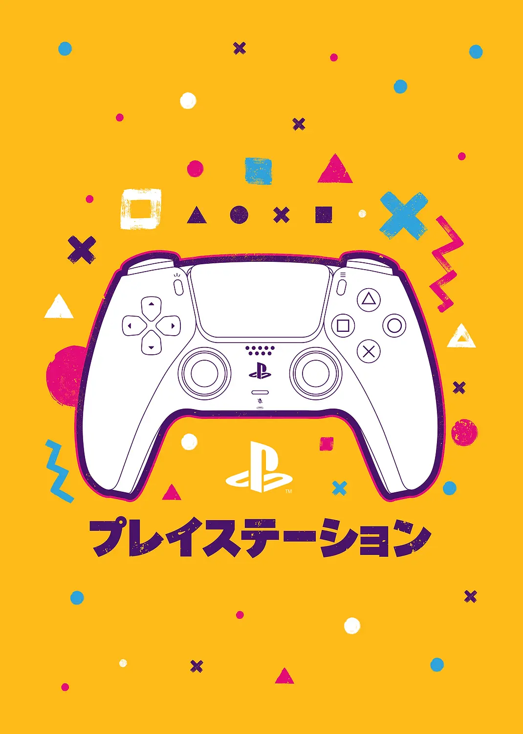 Vibrant PlayStation Controller Art