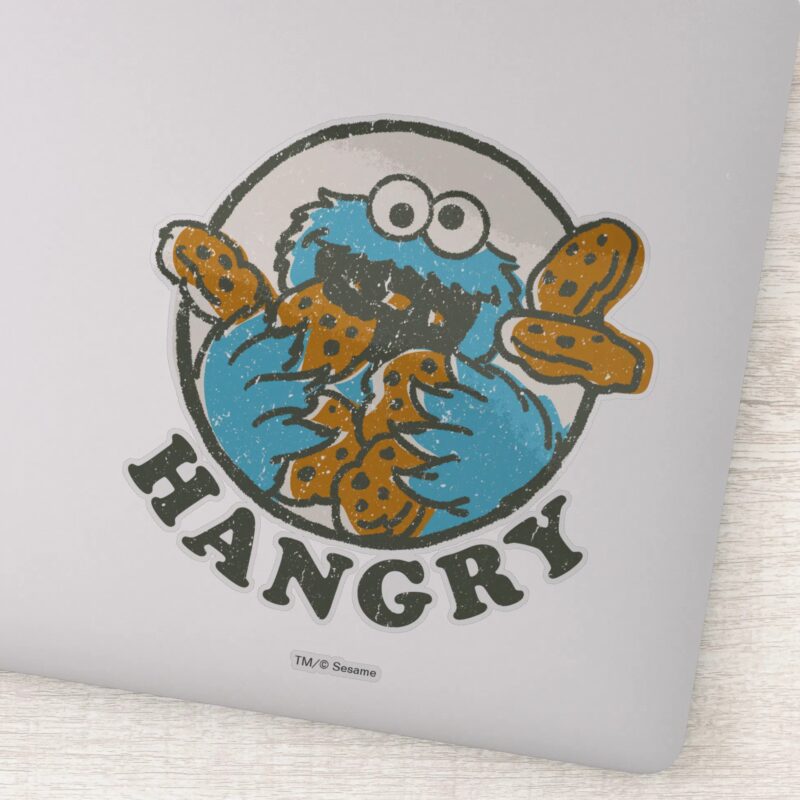 Vintage Cookie Monster Hangry Sticker Vintage Cookie Monster Hangry Sticker