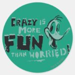 Vintage Crazy DAFFY DUCK™ Classic Round Sticker