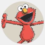 Vintage Elmo Classic Round Sticker