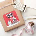 Vintage Mickey Silly Insturments Square Sticker