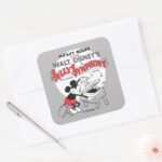 Vintage Mickey Silly Symphony Square Sticker