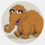 Vintage Snuffleupagus Classic Round Sticker