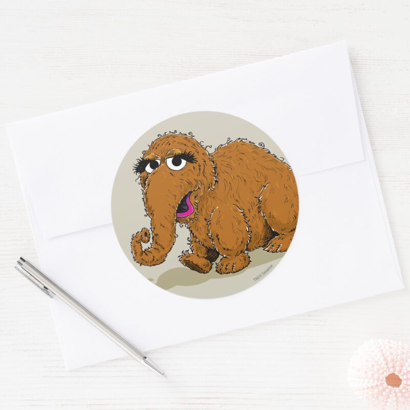 Vintage Snuffleupagus Classic Round Sticker
