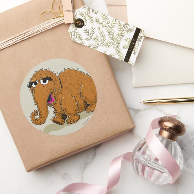 Vintage Snuffleupagus Classic Round Sticker