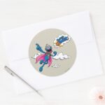 Vintage Super Grover Classic Round Sticker