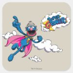 Vintage Super Grover Square Sticker