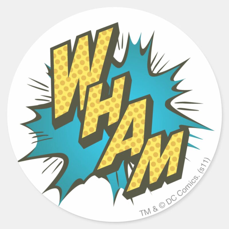 WHAM 2 CLASSIC ROUND STICKER WHAM 2 CLASSIC ROUND STICKER