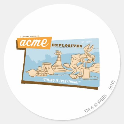 WILE E. COYOTE™ Acme Explosives 2 Classic Round Sticker