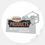 WILE E. COYOTE™ Acme Products 9 Classic Round Sticker