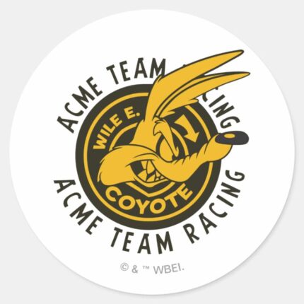 WILE E. COYOTE™ Acme Team Racing Classic Round Sticker