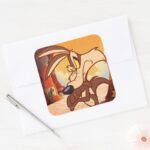 WILE E. COYOTE™ Arms Crossed Square Sticker