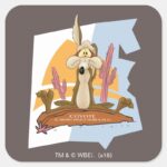 WILE E. COYOTE™ Carnivorous Seriously Square Sticker