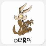 WILE E. COYOTE™ Derp Square Sticker