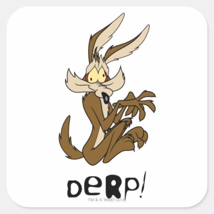 WILE E. COYOTE™ Derp Square Sticker