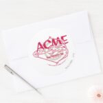 WILE E. COYOTE™ Grosse Pointe Archery Team Classic Round Sticker