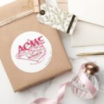 WILE E. COYOTE™ Grosse Pointe Archery Team Classic Round Sticker