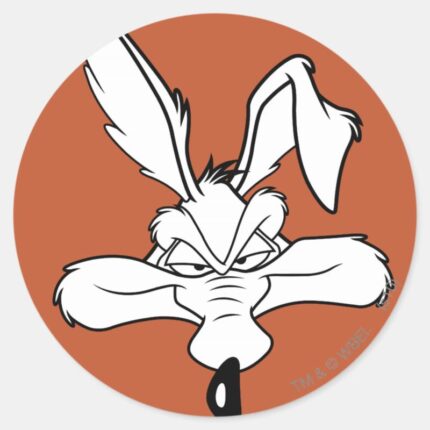 WILE E. COYOTE™ Happy Head Shot Classic Round Sticker