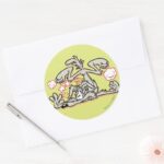 WILE E. COYOTE™ Hard Landing Classic Round Sticker