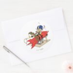 WILE E. COYOTE™ Launching Red Rocket Classic Round Sticker