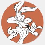 WILE E. COYOTE™ Looking Pleased Classic Round Sticker