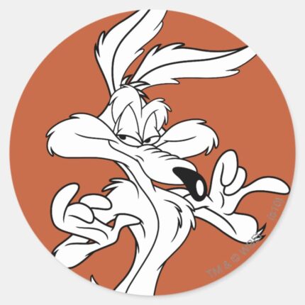 WILE E. COYOTE™ Looking Pleased Classic Round Sticker