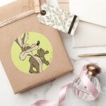 WILE E. COYOTE™ Looking Proud Classic Round Sticker