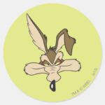 WILE E. COYOTE™ Pleased Head Shot Classic Round Sticker