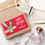 WILE E. COYOTE™ Pleased Head Shot Happy Birthday Rectangular Sticker