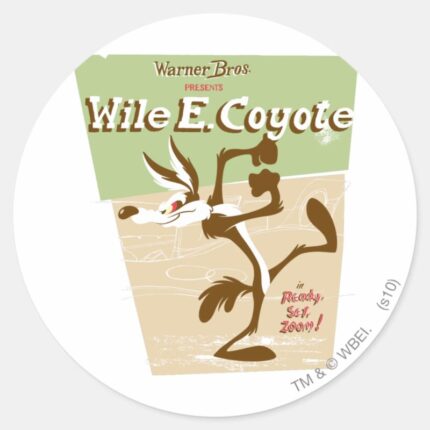 WILE E. COYOTE™ Ready Set Zoom Classic Round Sticker