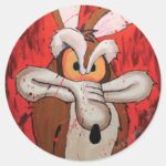WILE E. COYOTE™ Red Fury Classic Round Sticker