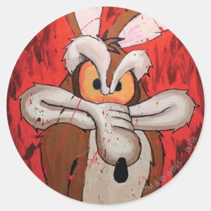 WILE E. COYOTE™ Red Fury Classic Round Sticker