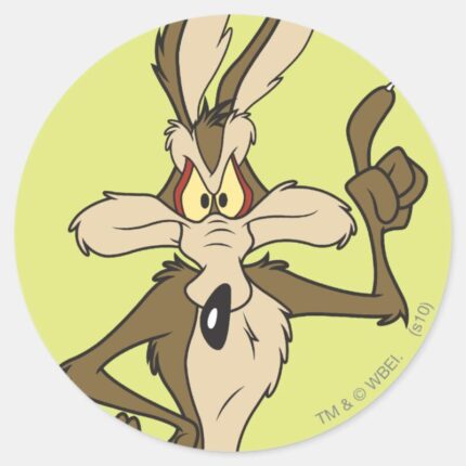 WILE E. COYOTE™ Standing Tall Classic Round Sticker