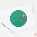 WILE E. COYOTE™ And ROAD RUNNER™ ACME Rocket Classic Round Sticker