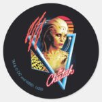 WW84 The Cheetah Retrowave Character Badge Classic Round Sticker