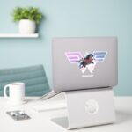 WW84 Wonder Woman Flying Lo Fi Pastel Graphic Sticker