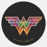 WW84 Wonder Woman Kaleidoscope Logo Classic Round Sticker