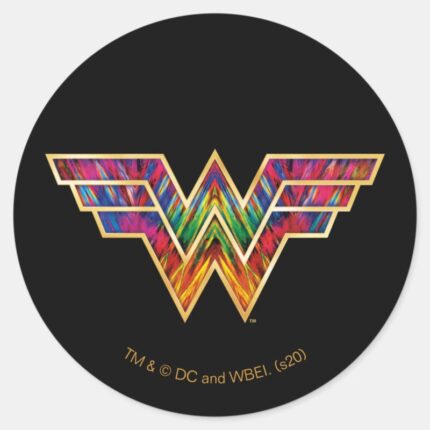 WW84 Wonder Woman Kaleidoscope Logo Classic Round Sticker