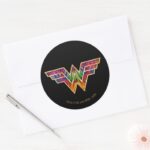 WW84 Wonder Woman Kaleidoscope Logo Classic Round Sticker