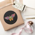 WW84 Wonder Woman Kaleidoscope Logo Classic Round Sticker