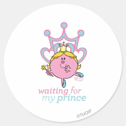 Waiting For My Prince Classic Round Sticker