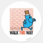 Walk This Way Classic Round Sticker