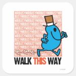 Walk This Way Square Sticker