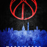 Washington City Skyline Poster
