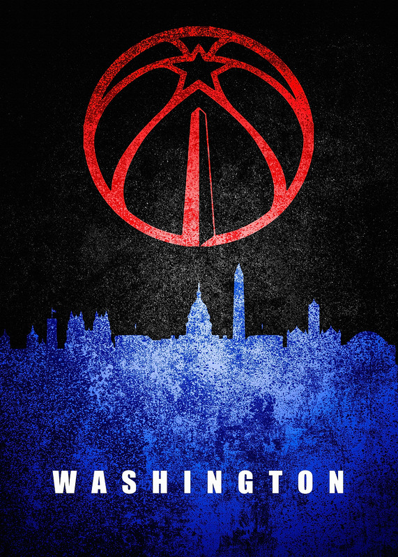 Washington City Skyline Poster
