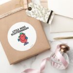 Waving Little Miss Scatterbrain Classic Round Sticker