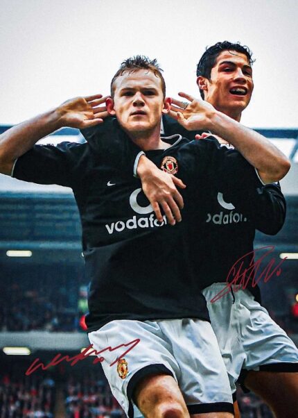 Wayne Rooney And Cristiano Ronaldo Soccer Poster