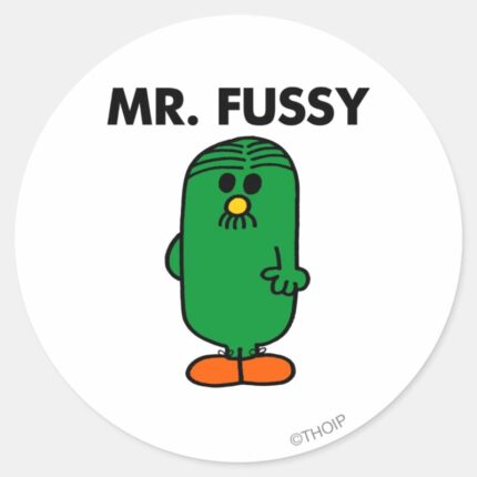 Well Groomed Mr. Fussy Classic Round Sticker