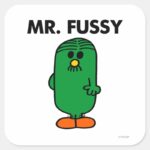 Well Groomed Mr. Fussy Square Sticker
